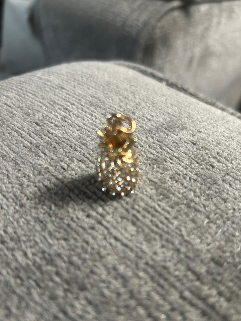 Sparkling Gold Pineapple Brooch - Crystal Accent Brooch